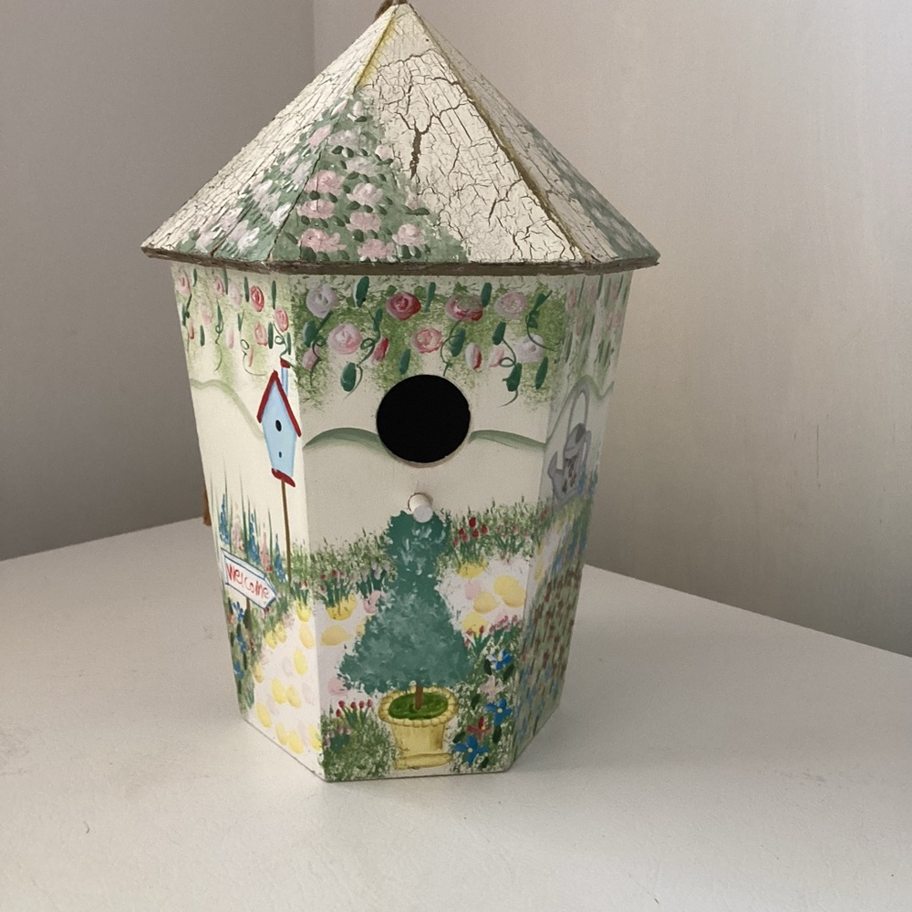 Hand-Painted Decorative Birdhouse